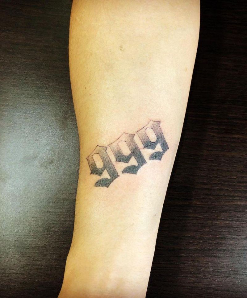 29 Pretty 999 Tattoos to Inspire You