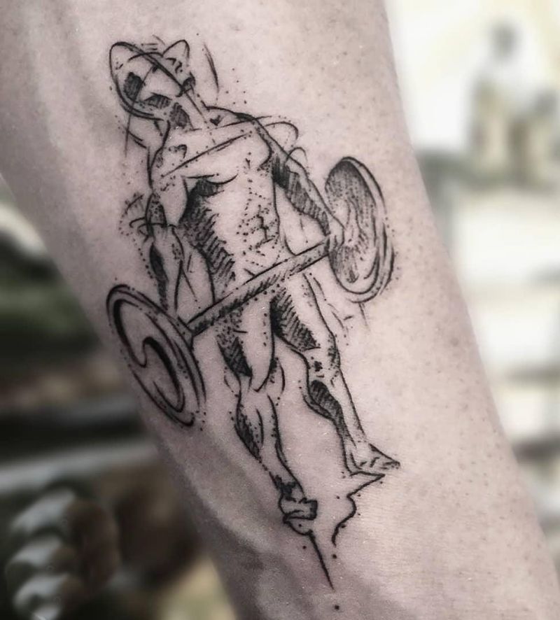 30 Powerful Barbell Tattoos You Should Not Miss