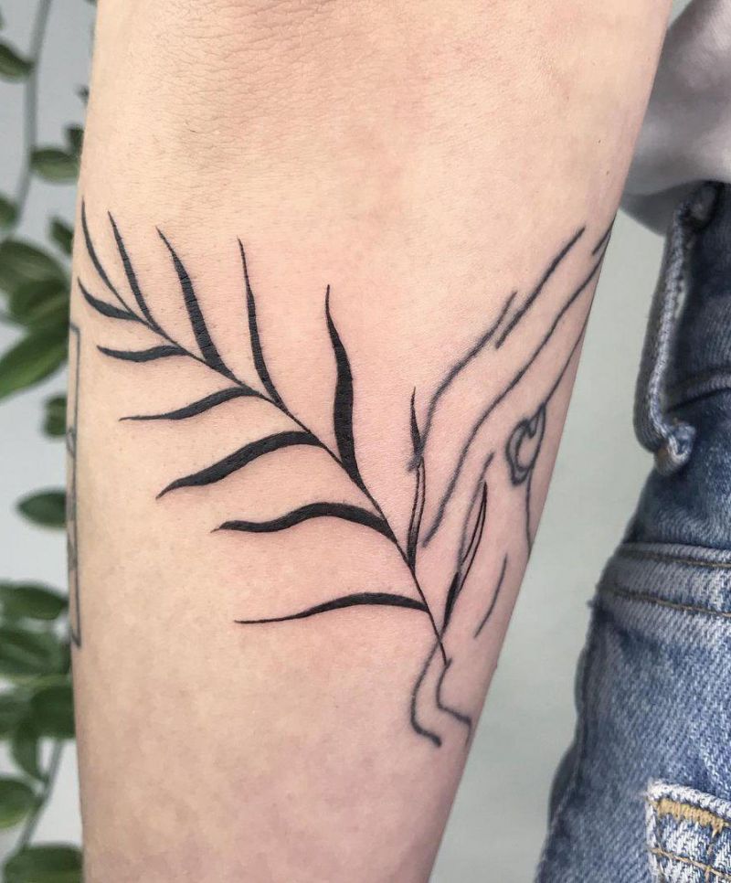 30 Pretty Palm Leaf Tattoos to Inspire You