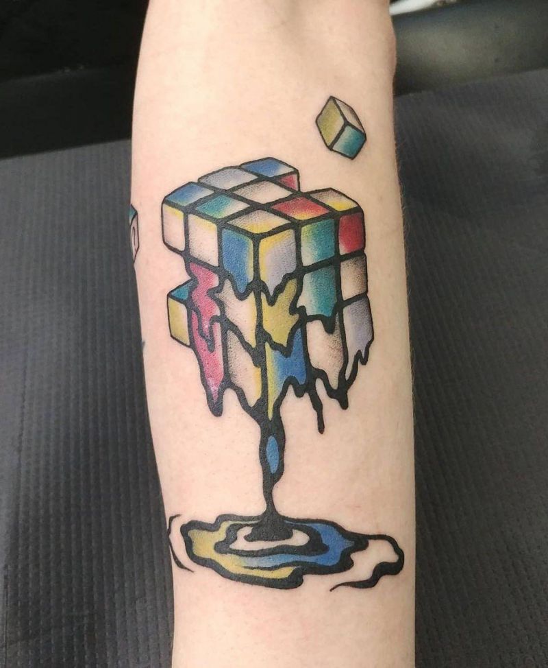 30 Great Rubik's Cube Tattoos You Can Copy