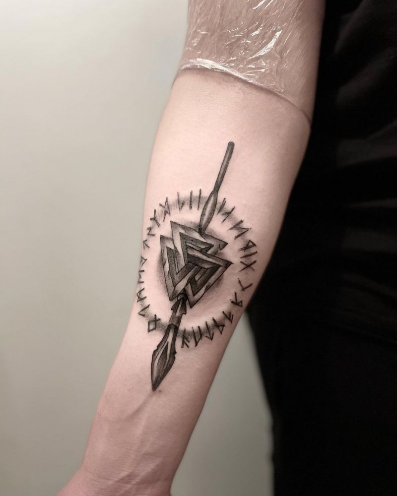 30 Pretty Valknut Tattoos to Inspire You