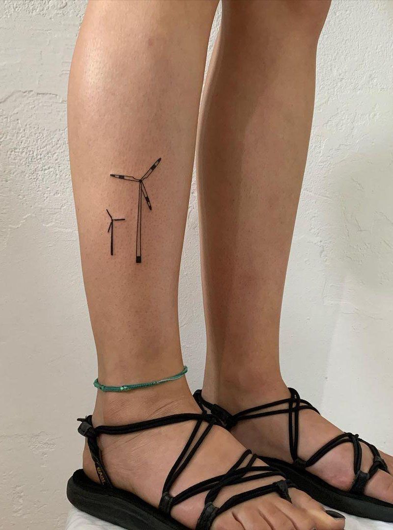 11 Pretty Wind Turbine Tattoos You Can Copy