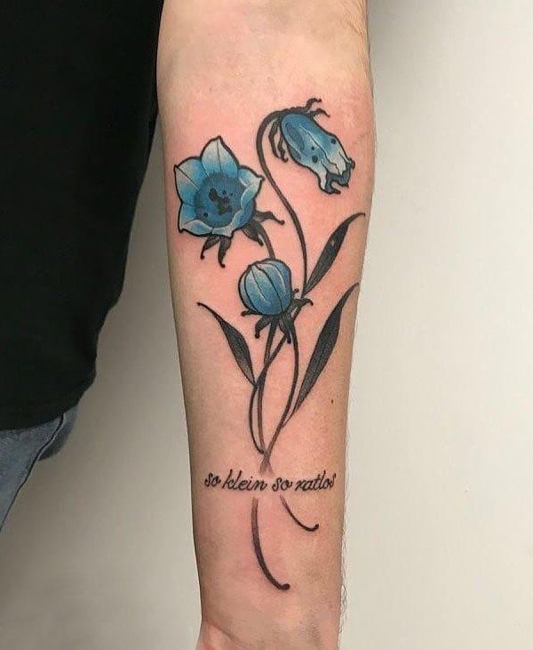 30 Great Bellflower Tattoos to Inspire You