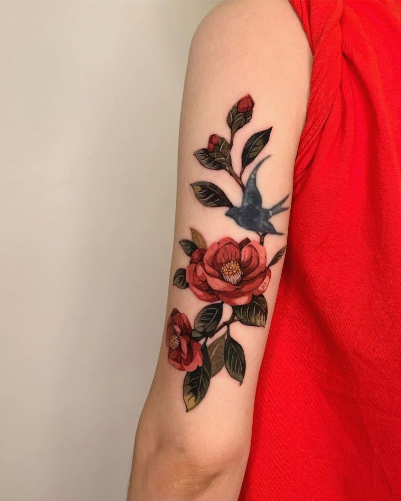 30 Pretty Camellia Tattoos You Must Love