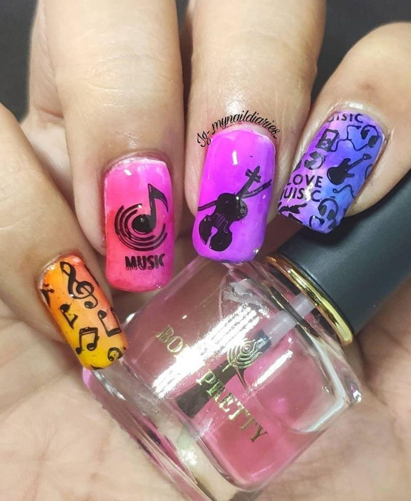 30 Gorgeous Music Nail Art Designs You Must Love