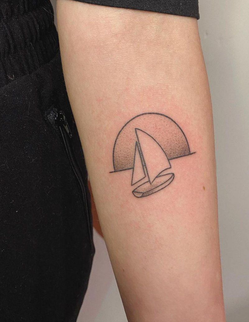 30 Pretty Sailboat Tattoos You Must Love