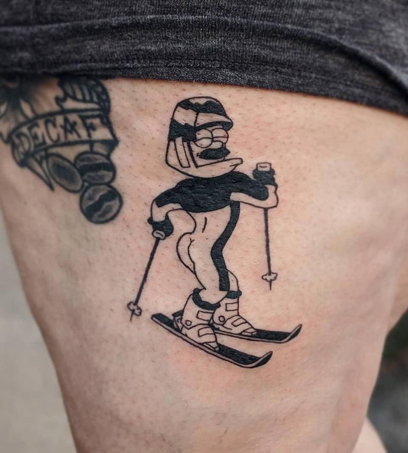 30 Pretty Skiing Tattoos You Must Try