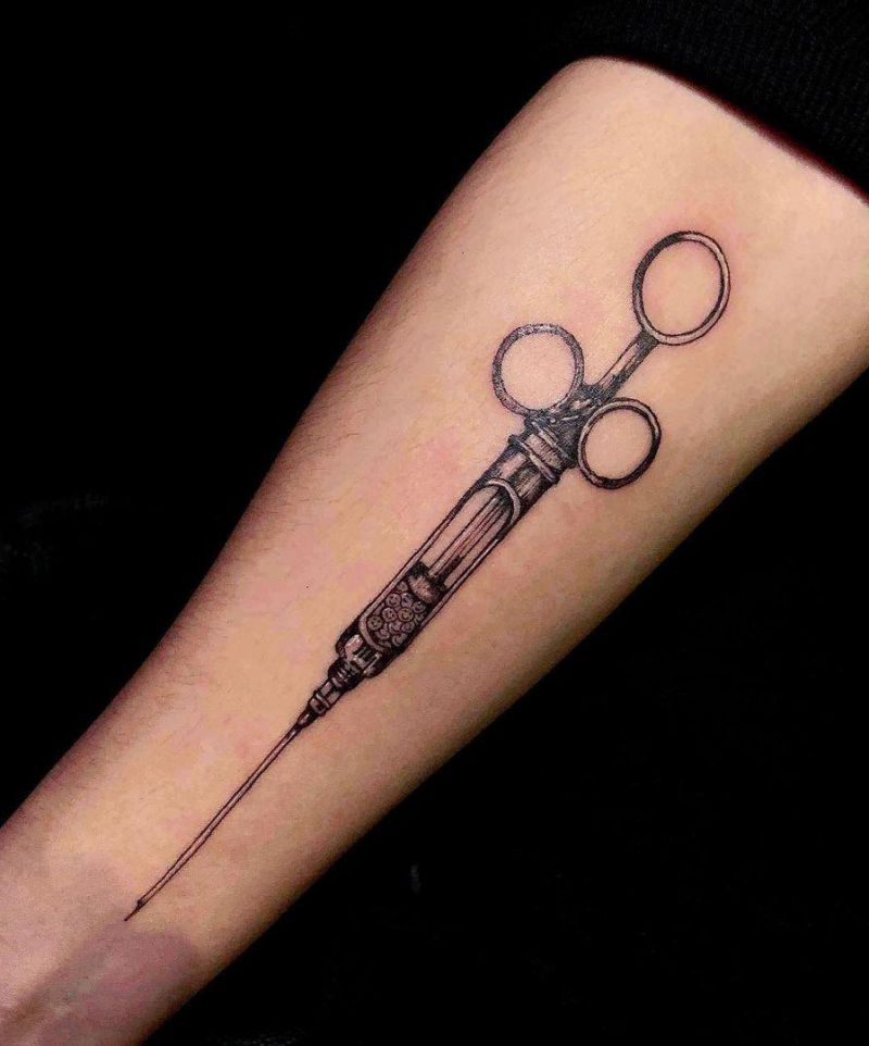 30 Pretty Syringe Tattoos You Will Love