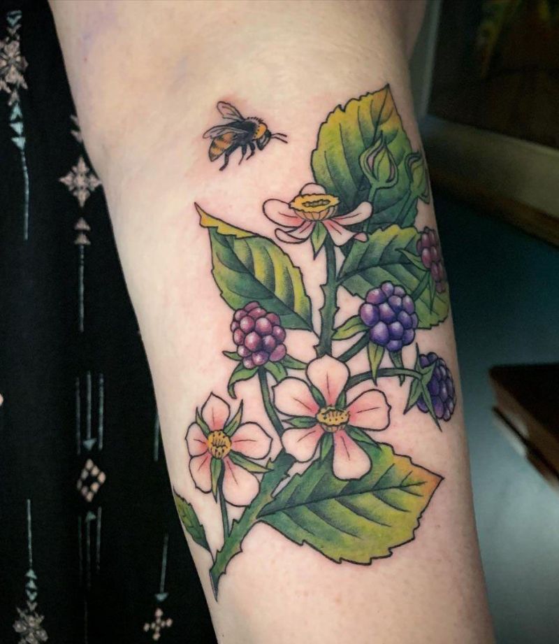 30 Pretty Blackberry Tattoos You Will Like