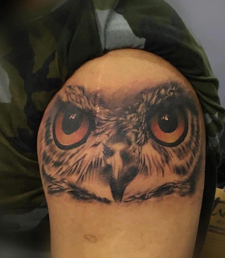 30 Pretty Owl Eye Tattoos You Can Copy