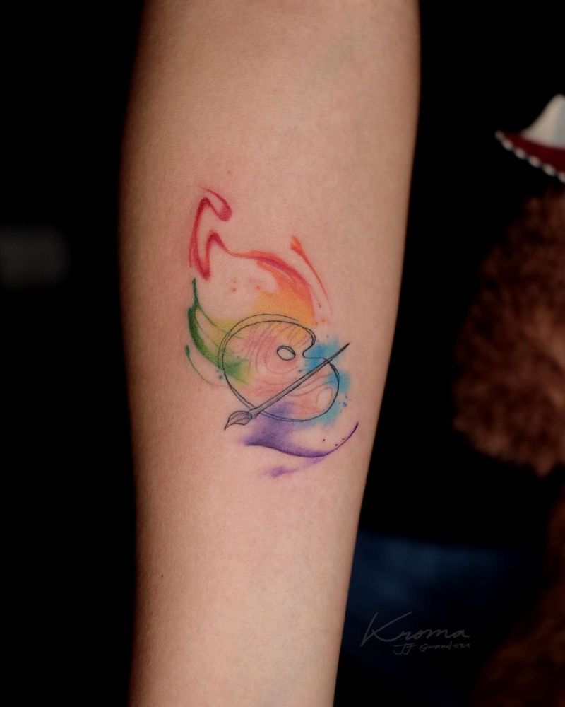 30 Pretty Paint Palette Tattoos You Must Love