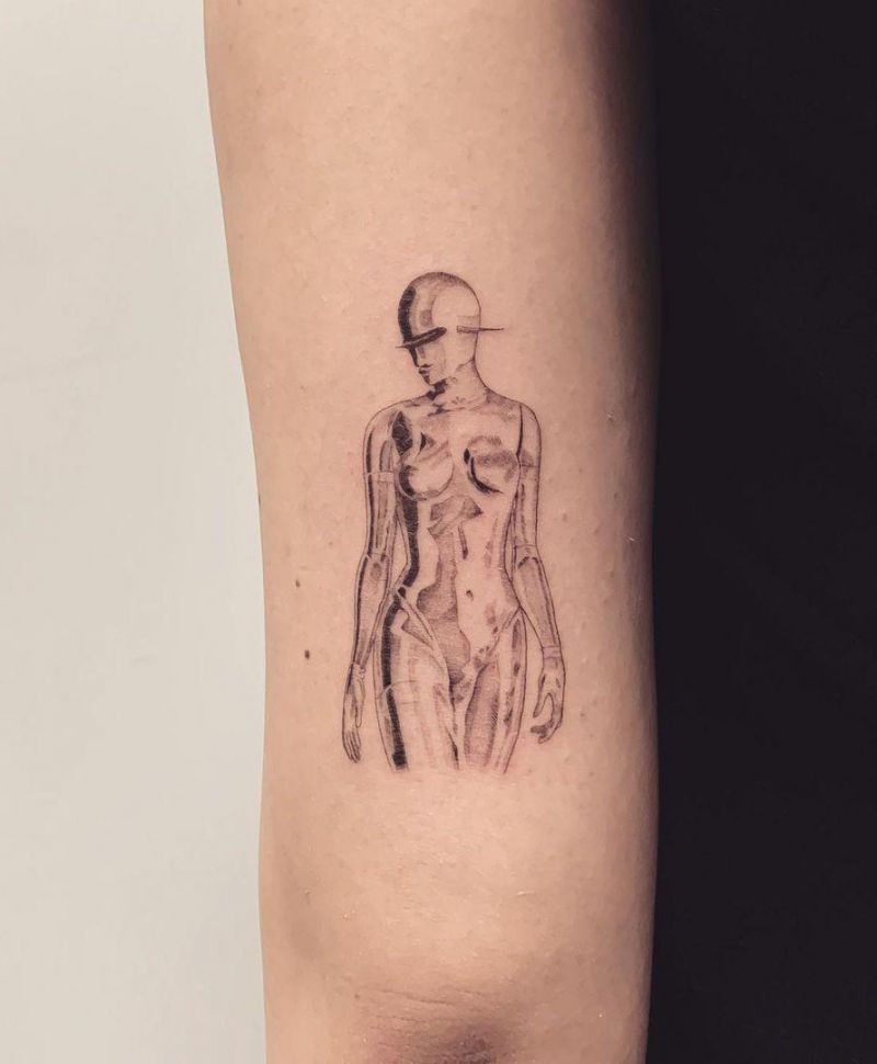 30 Pretty Robot Tattoos You Will Love