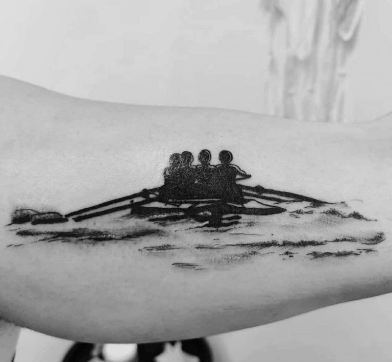 11 Pretty Rowing Tattoos You Will Love