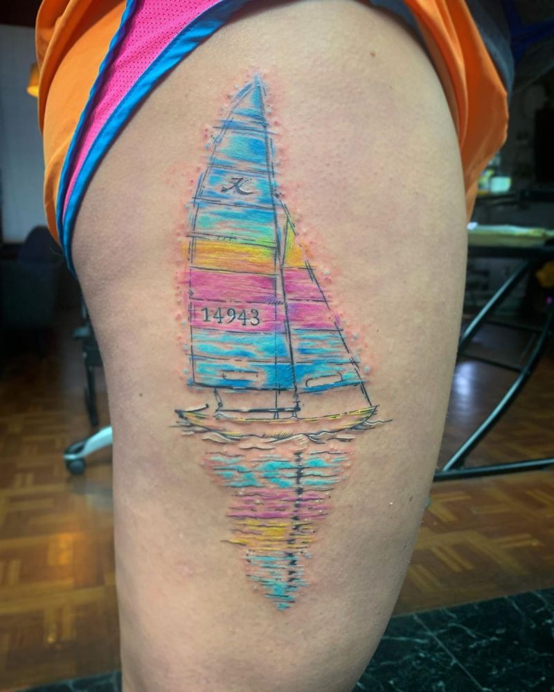 30 Pretty Sailboat Tattoos You Must Love