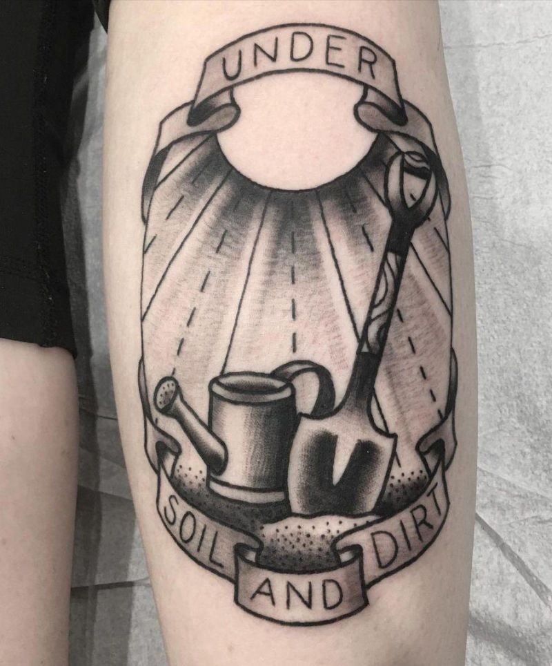 30 Perfect Shovel Tattoos You Must Love