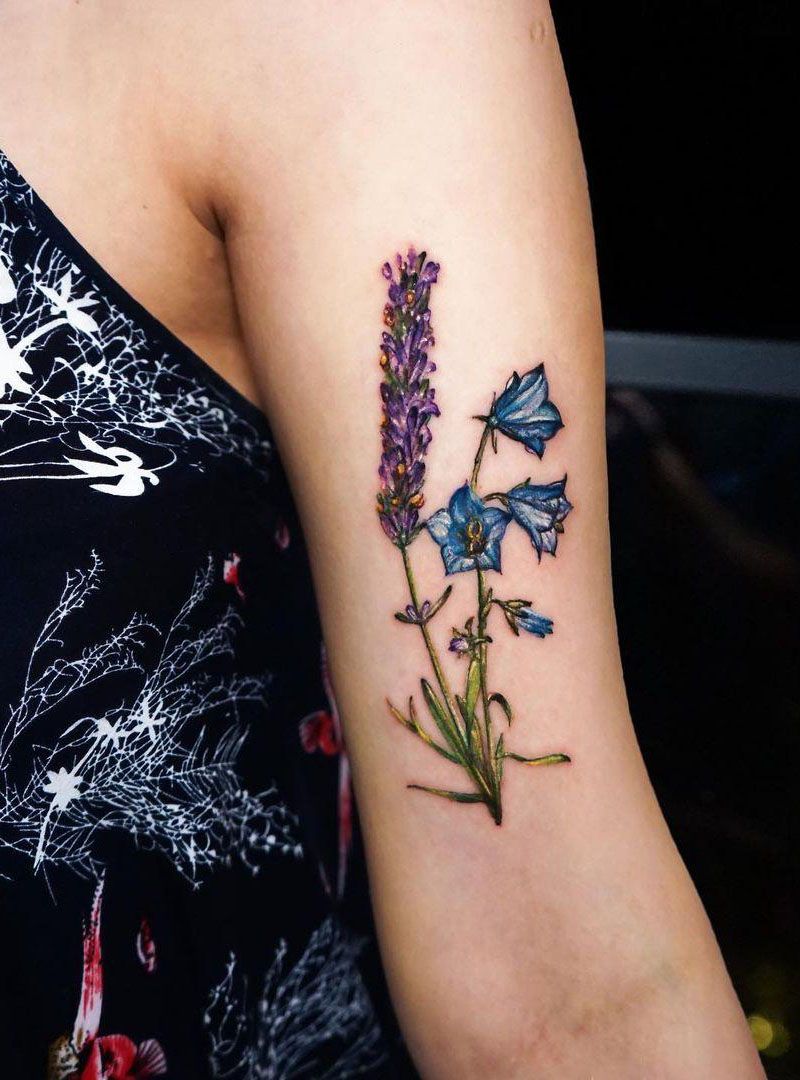 30 Great Bellflower Tattoos to Inspire You