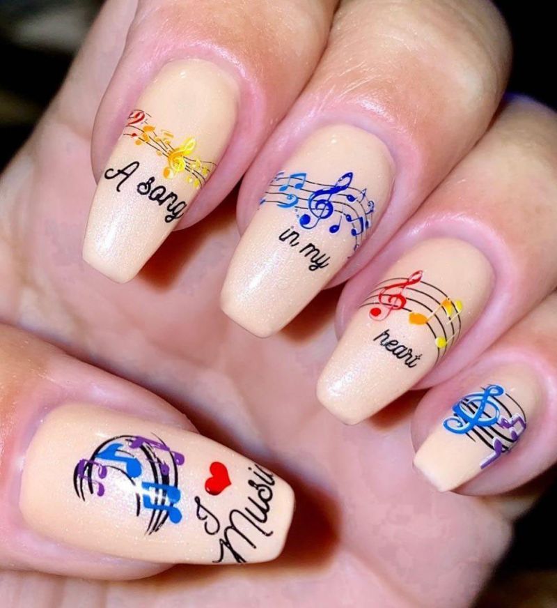 30 Gorgeous Music Nail Art Designs You Must Love