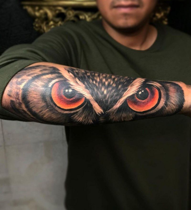 30 Pretty Owl Eye Tattoos You Can Copy