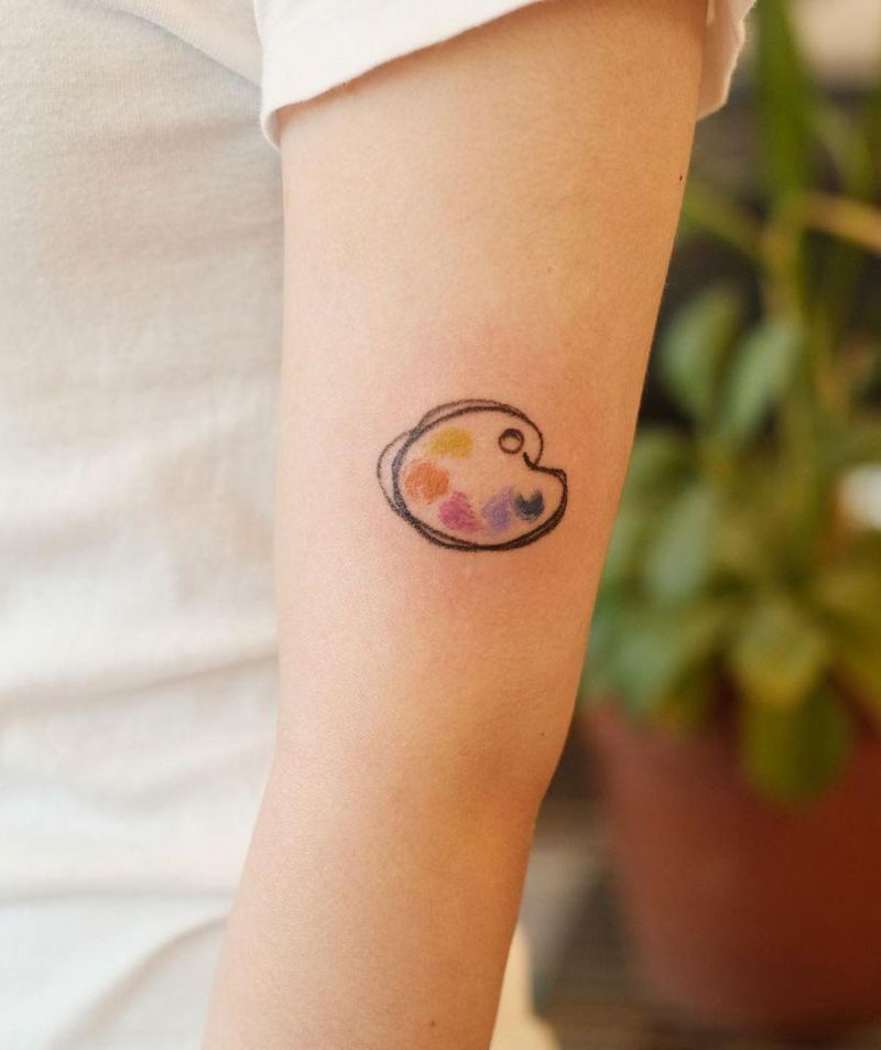 30 Pretty Paint Palette Tattoos You Must Love