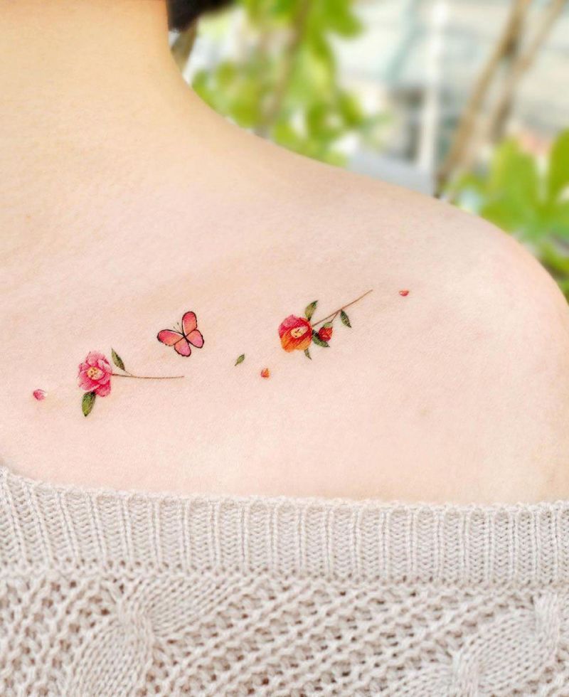 30 Pretty Camellia Tattoos You Must Love