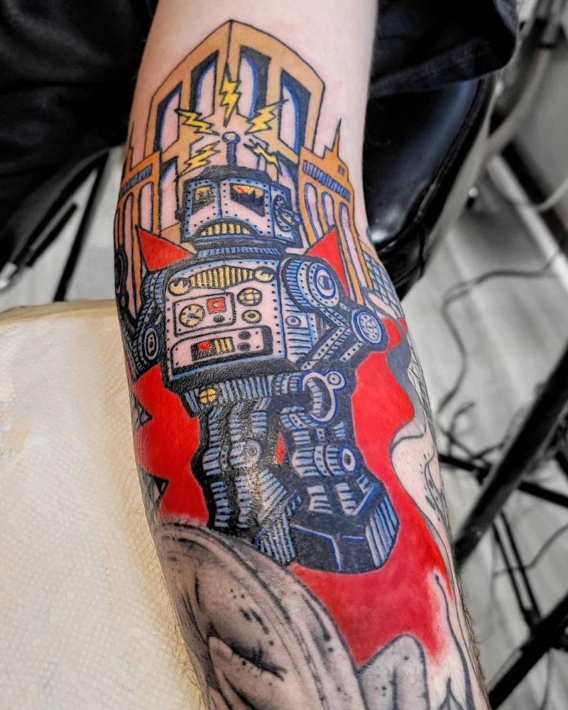 30 Pretty Robot Tattoos You Will Love