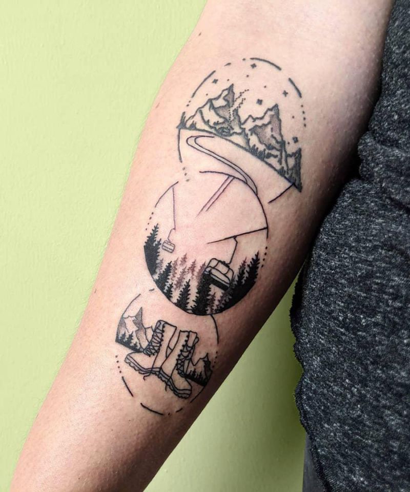 30 Pretty Skiing Tattoos You Must Try