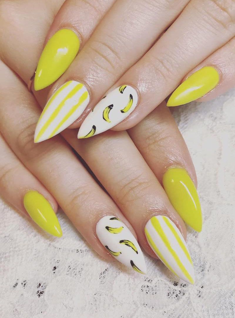 30 Stylish Banana Nail Art Designs You Can Copy