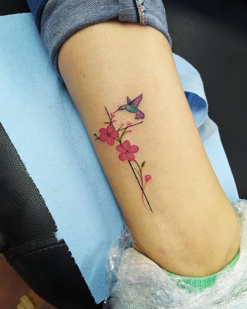 30 Pretty Cross Flower Tattoos to Inspire You