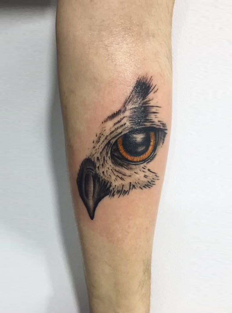 30 Pretty Owl Eye Tattoos You Can Copy