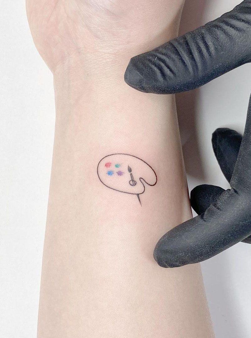 30 Pretty Paint Palette Tattoos You Must Love