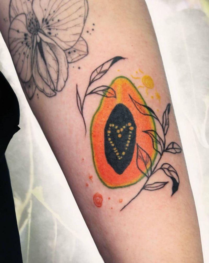 30 Perfect Papaya Tattoos to Inspire You