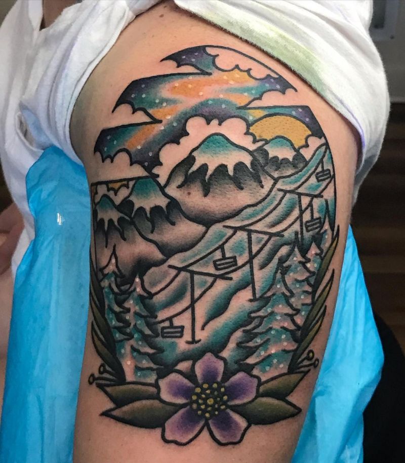 30 Pretty Skiing Tattoos You Must Try