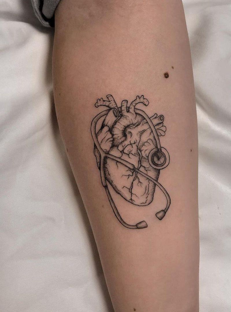 30 Pretty Stethoscope Tattoos You Can Copy