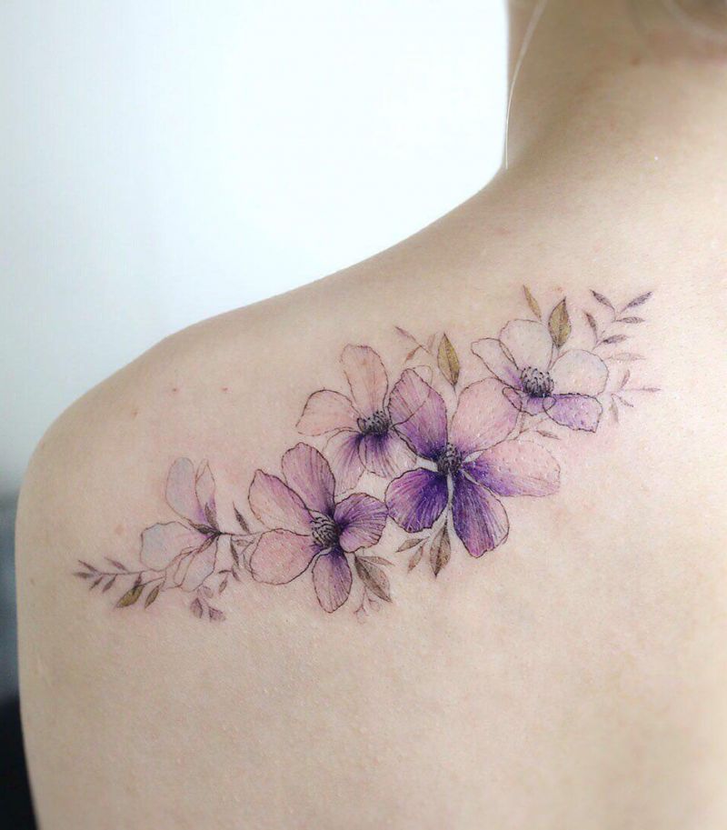 30 Pretty Violet Tattoos You Need to Copy