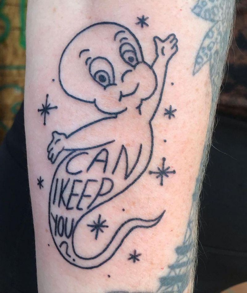 30 Cute Casper Tattoos You Must Love