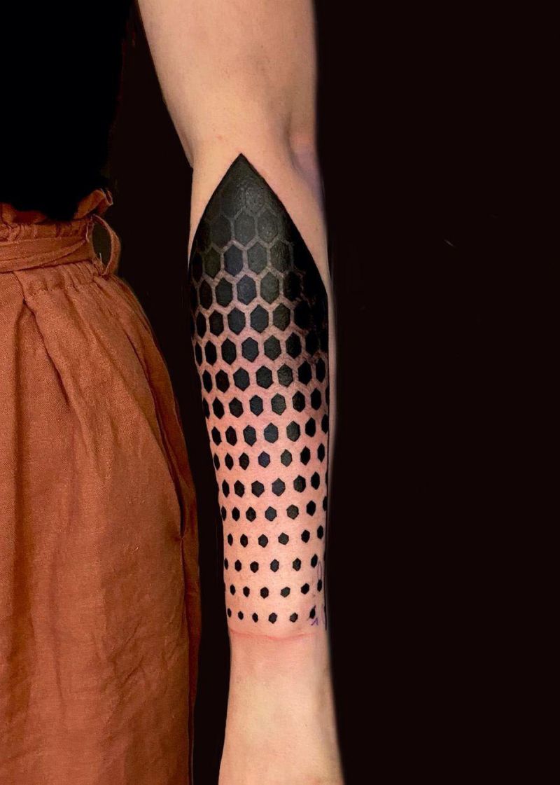 30 Great Hexagon Tattoos to Inspire You