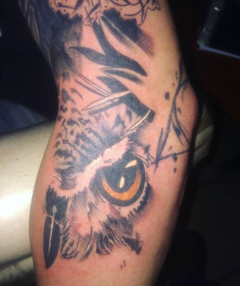 30 Pretty Owl Eye Tattoos You Can Copy