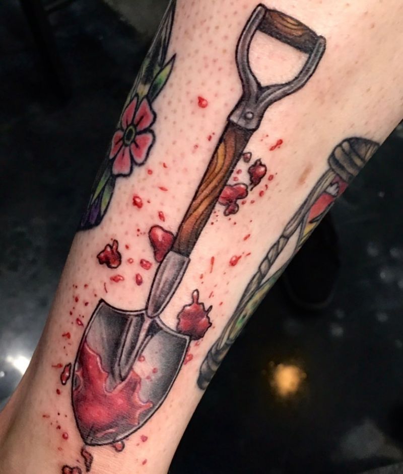 30 Perfect Shovel Tattoos You Must Love