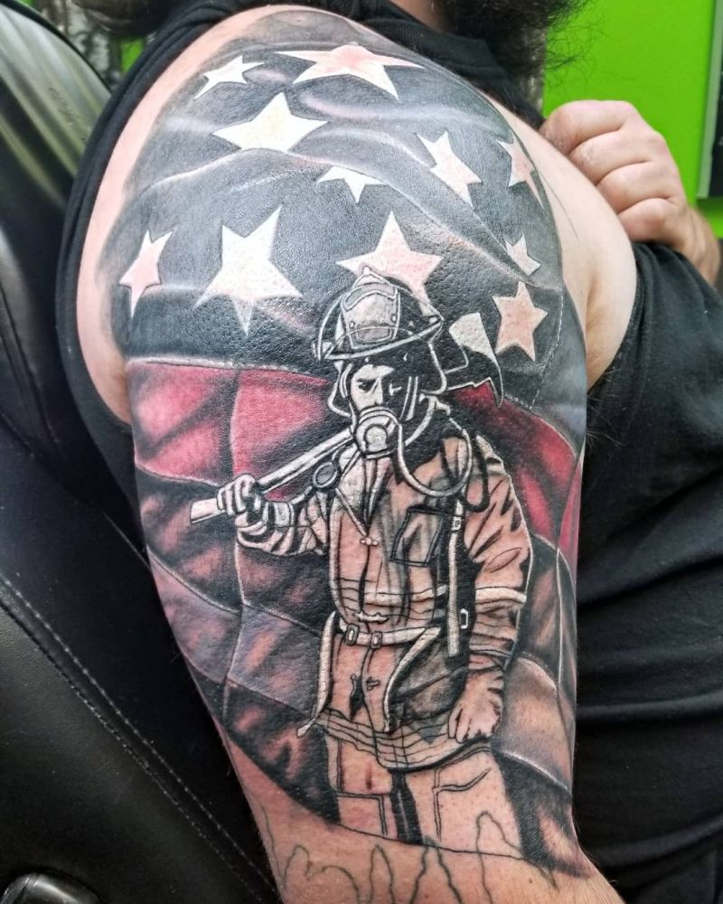 30 Pretty Firefighter Tattoos You Must Love