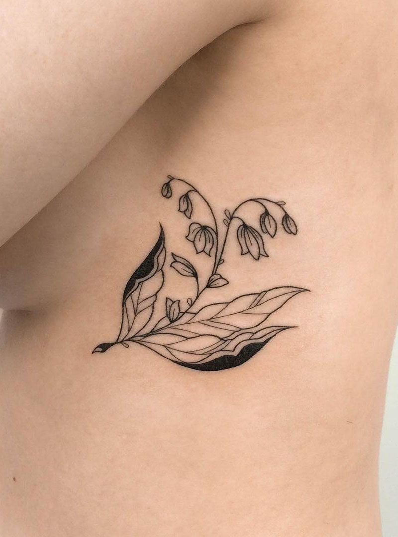 30 Pretty Lily of the Valley Tattoos to Inspire You