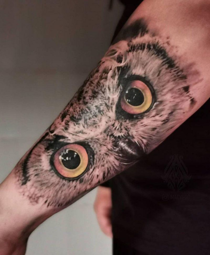 30 Pretty Owl Eye Tattoos You Can Copy