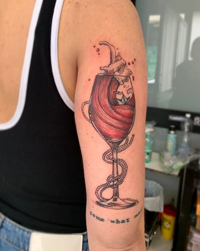 30 Pretty Wine Tattoos You Can Copy