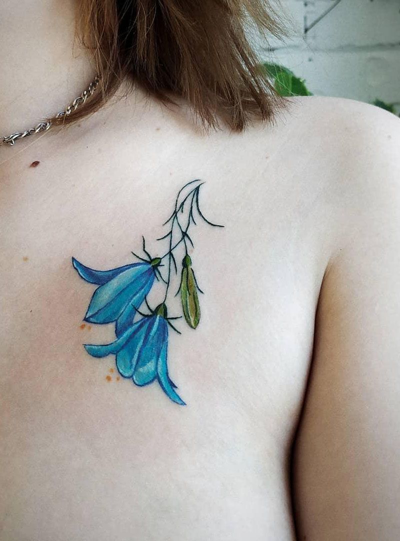 30 Great Bellflower Tattoos to Inspire You