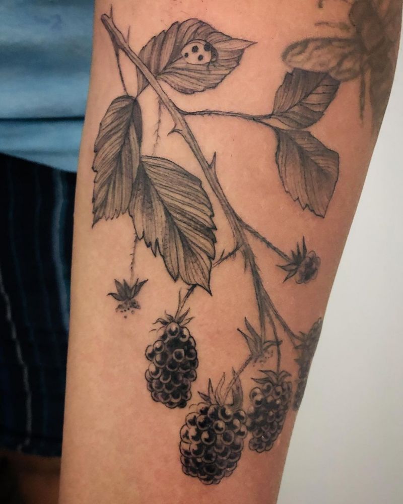 30 Pretty Blackberry Tattoos You Will Like