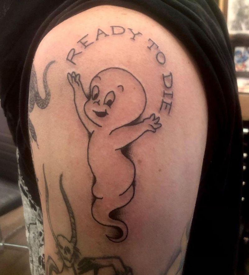 30 Cute Casper Tattoos You Must Love