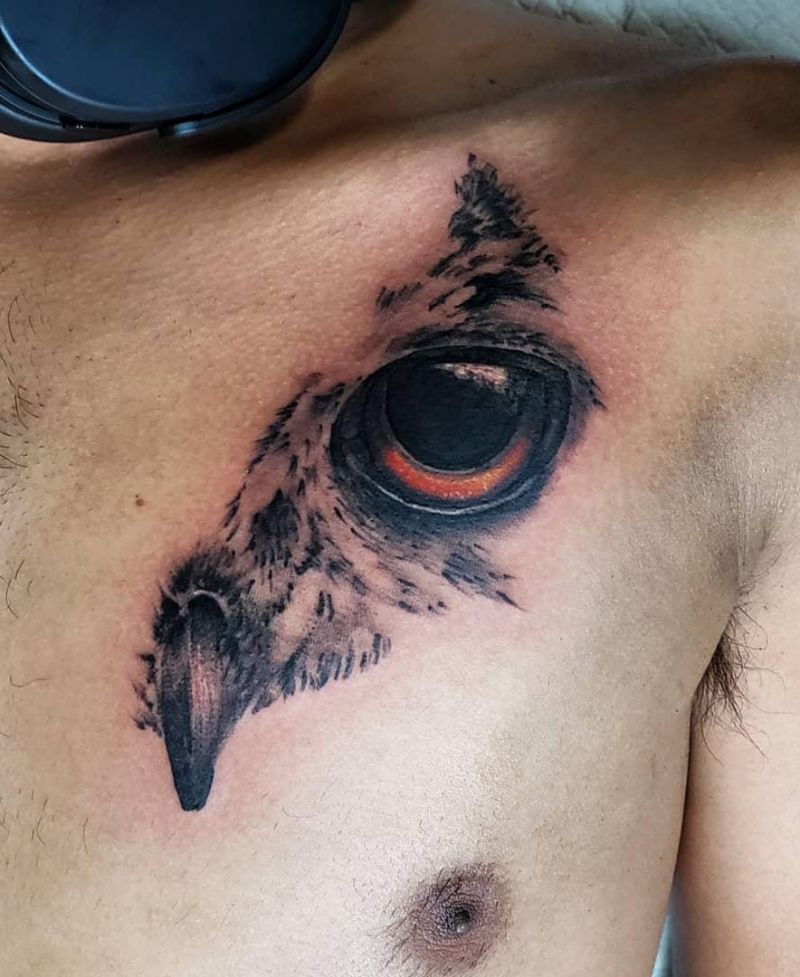 30 Pretty Owl Eye Tattoos You Can Copy