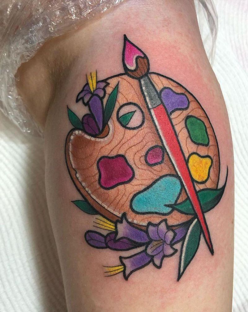 30 Pretty Paint Palette Tattoos You Must Love