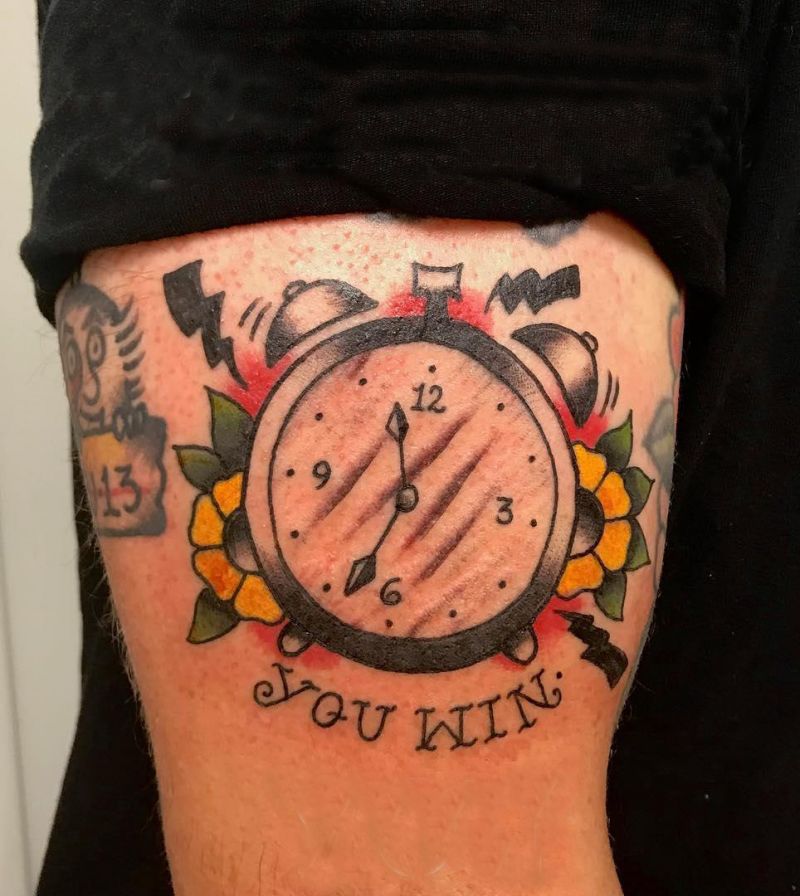 21 Perfect Alarm Clock Tattoos to Inspire You