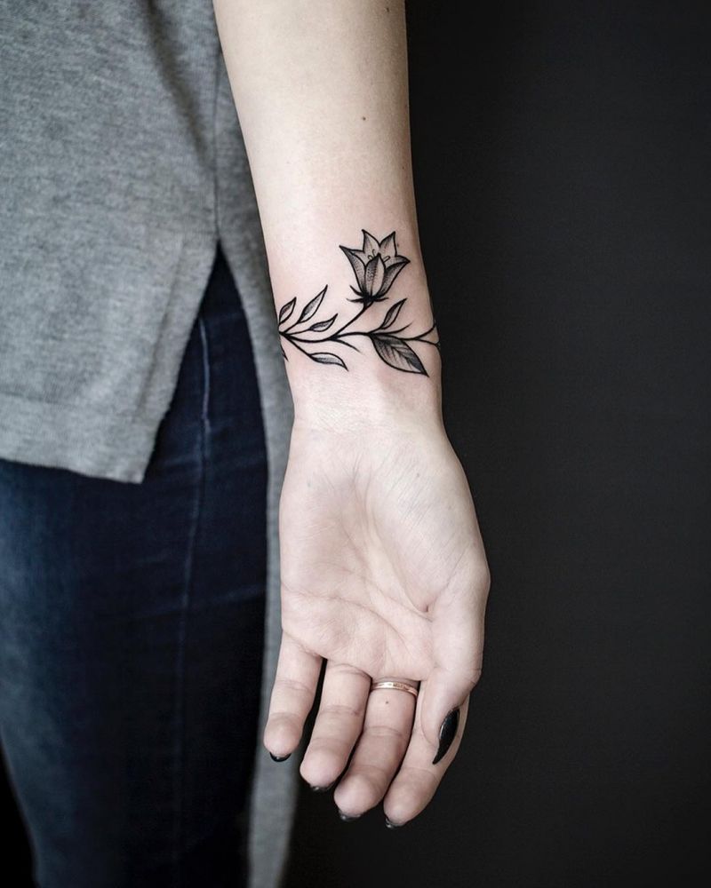 30 Great Bellflower Tattoos to Inspire You