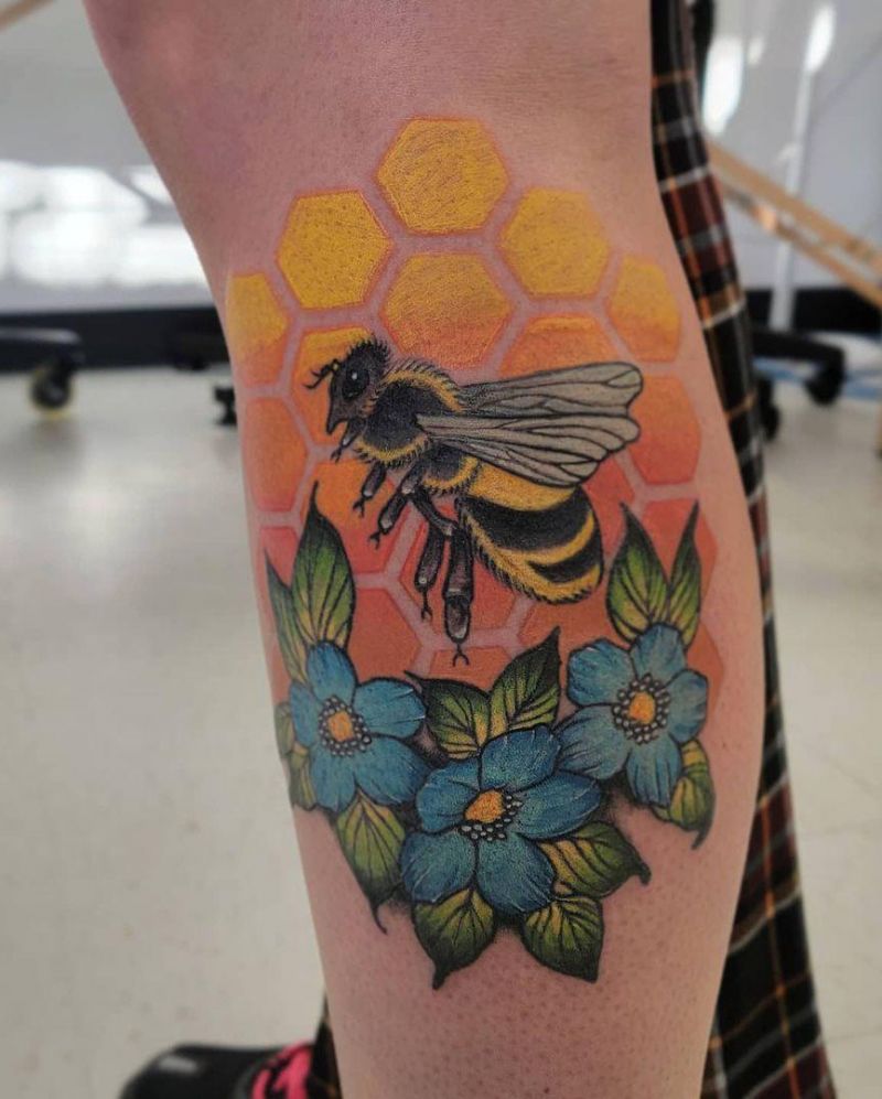 30 Pretty Bumble Bee Tattoos You Can Copy